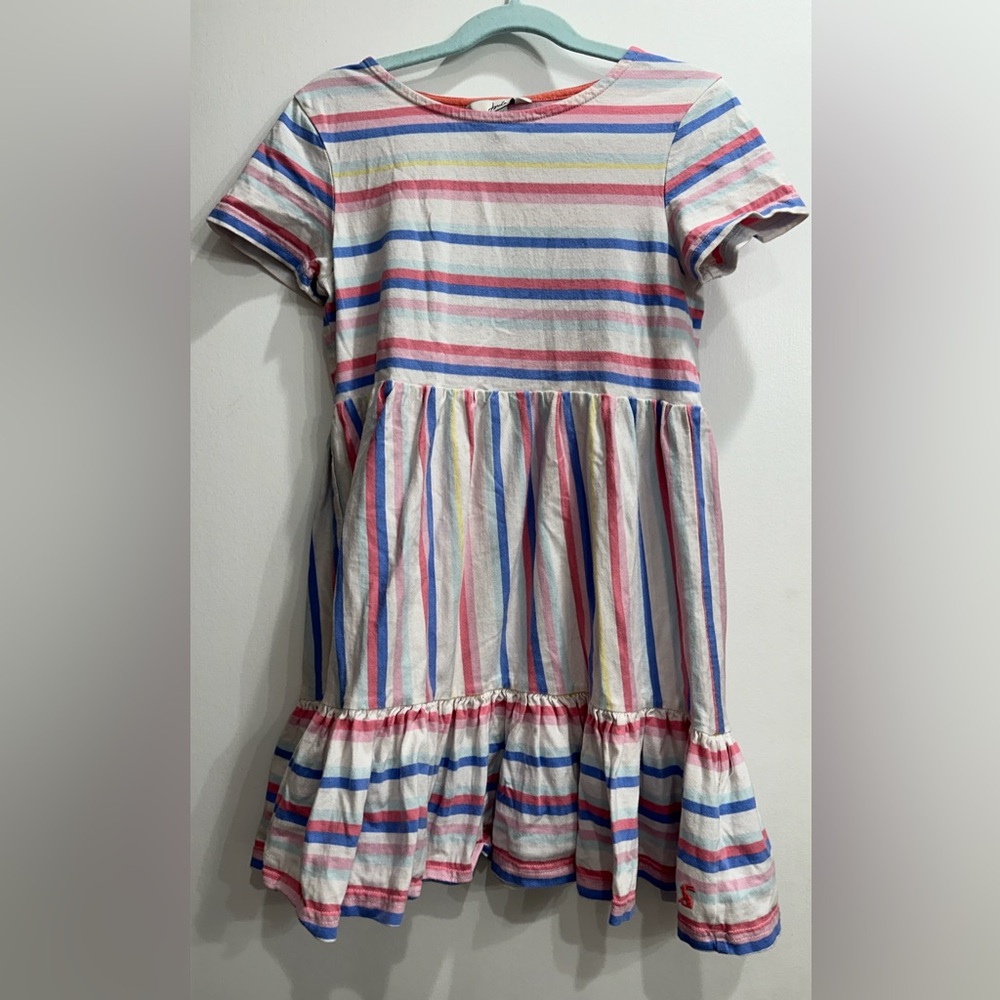 Joules Colorful Striped Casual Cotton Dress